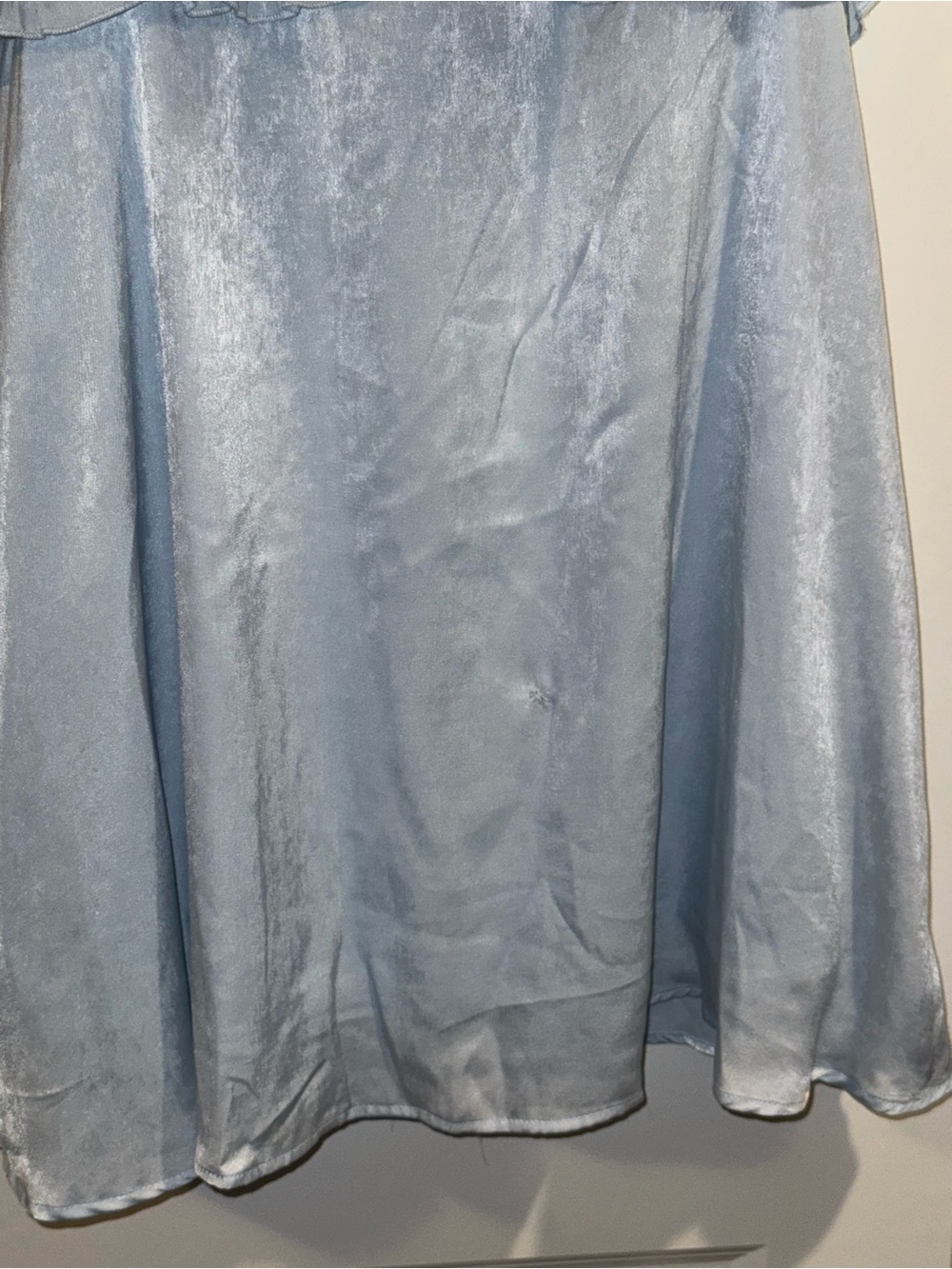 Light Blue Ruffled Strap Dress - Picture 2 of 4
